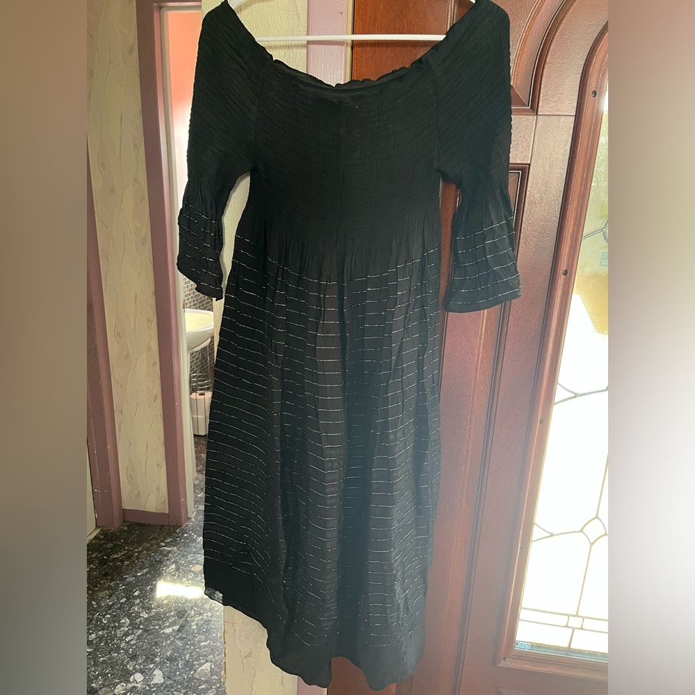 MAX STUDIO PEASANT MIDI DRESS